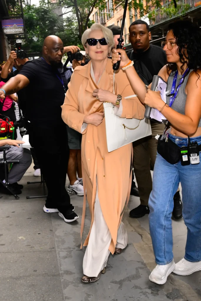 Bottega Veneta Large Parachute bag carried by Miranda Priestly in The Devil Wears Prada 2